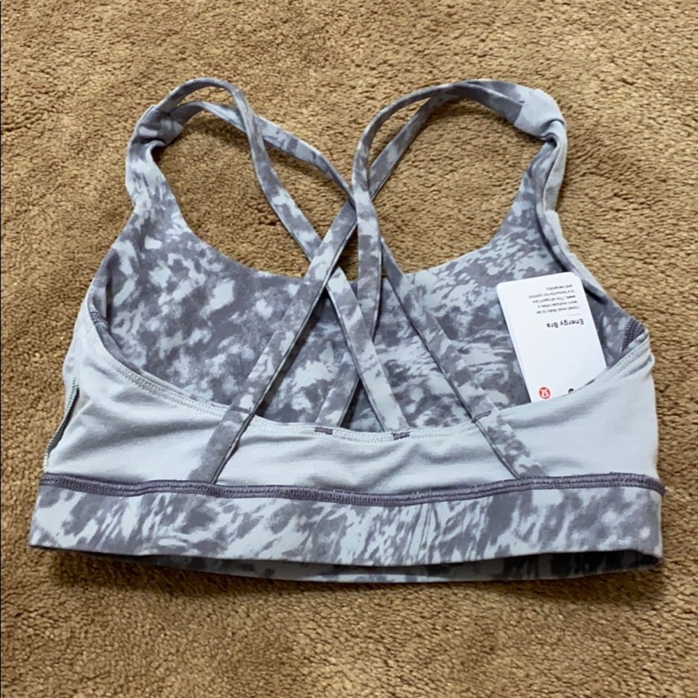 ❌Sold❌ Lululemon Summer Shade Ice Grey Energy Bra - Picture 6 of 11